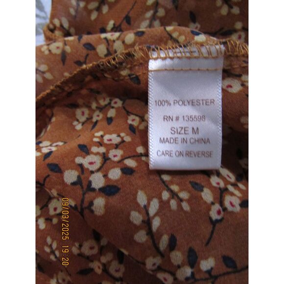 Liberty Lane size M sheer dress overlay ditsy flower floral print fall color tie - Picture 9 of 9